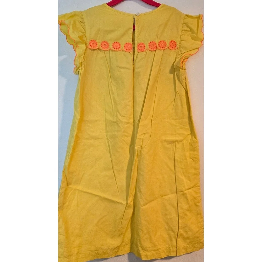 Crewcuts Dress kids Size 10 Color Yellow with Floral Embroidered‎ Style